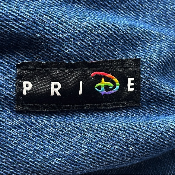 Walt Disney Pride Collection Love Denim Backpack Mickey Mouse Rainbow Disneyland - Picture 8 of 15